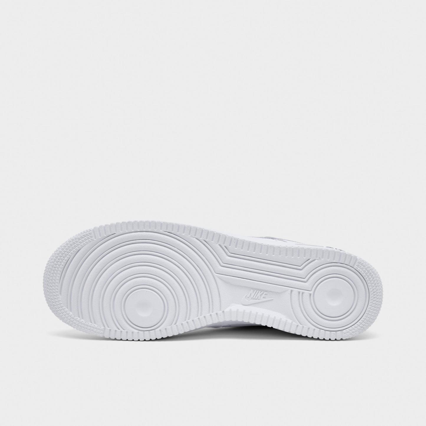 Men's Nithtke Air Force 1 '07 LV8 Casual Shoes - Part 3 - White/Black/Reflective Silver - Bottom view