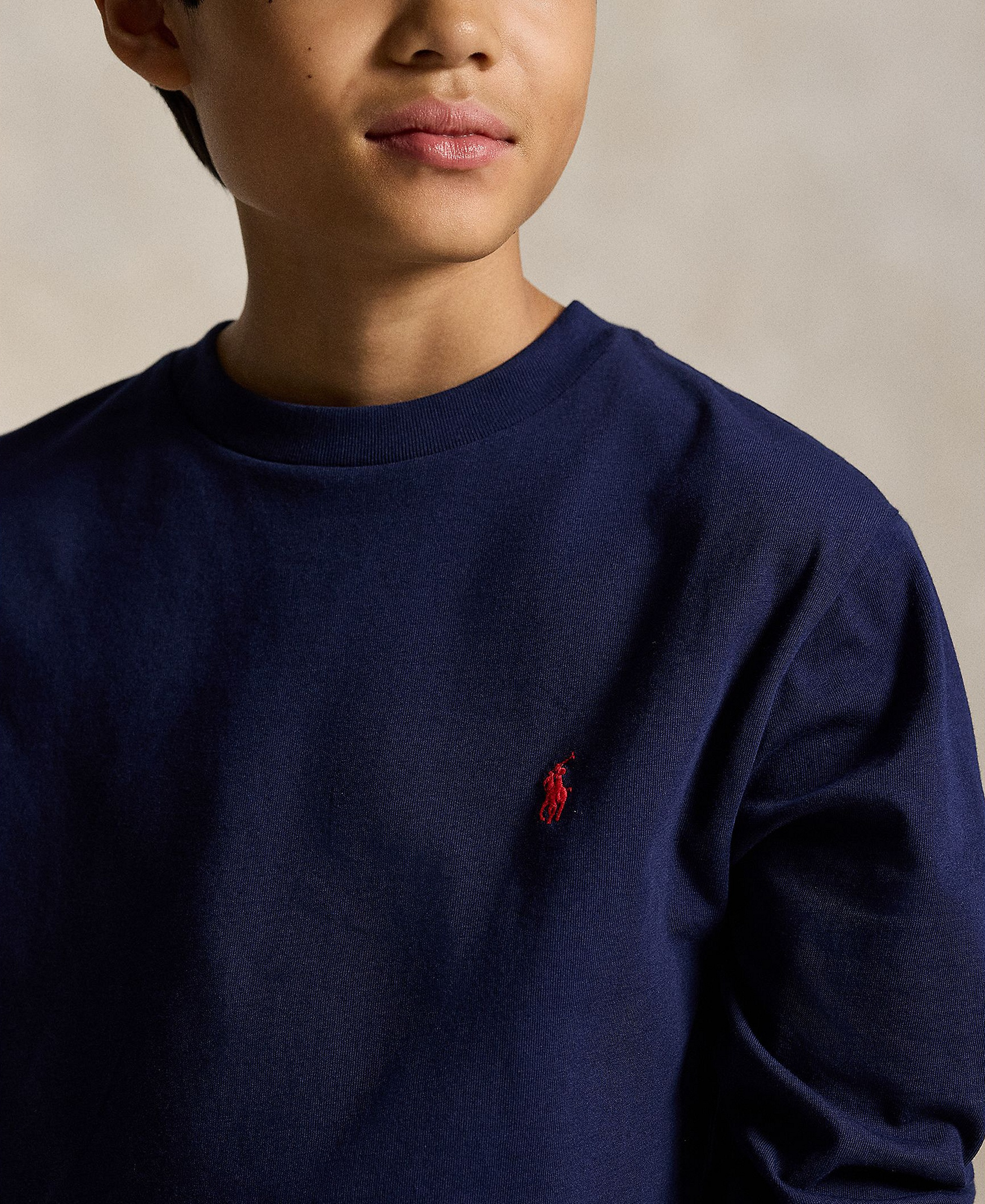 Polo Ralph Lauren Boys' 8-20 Cotton Jersey Long-Sleeve T-shirt - Cruise Navy