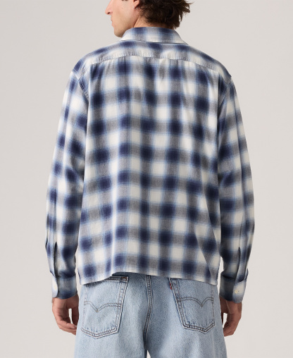 Levi's Men's Duboce Boxy Regular-Fit Overshirt - Blue/White
