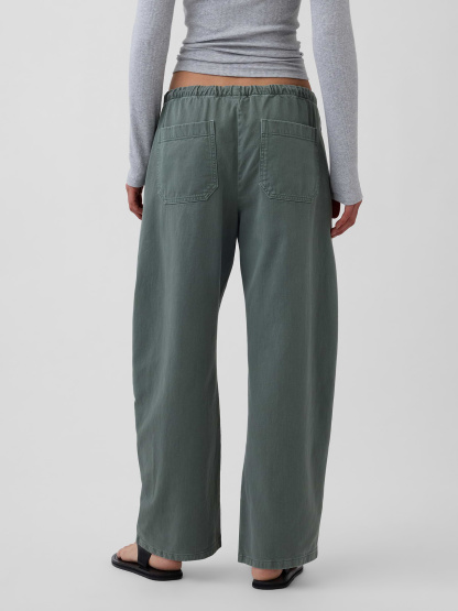 Easy Double-Knee Barrel Pants - District green