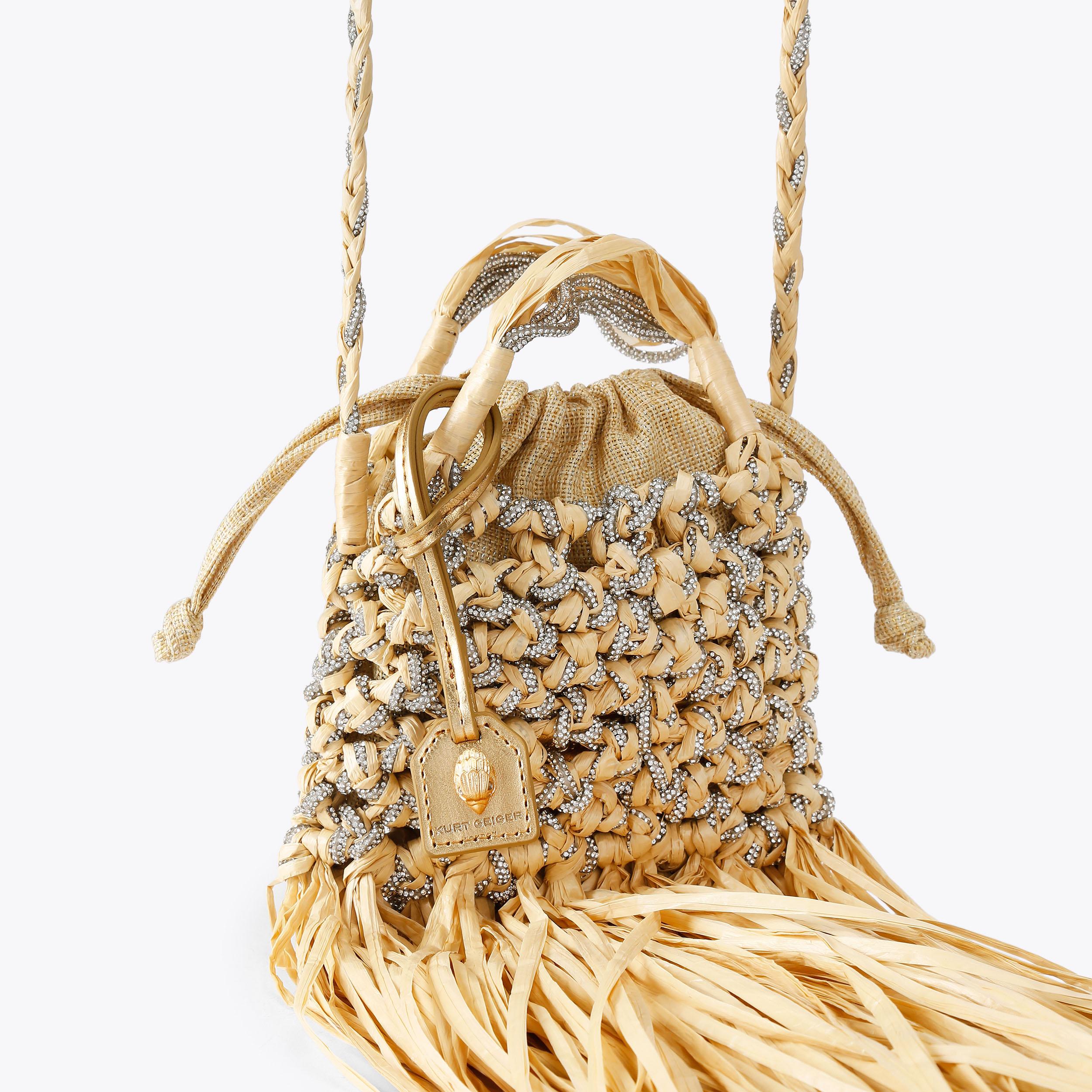 Kurt Geiger London Mini Macrame Crystal Bag - Beige - view 3