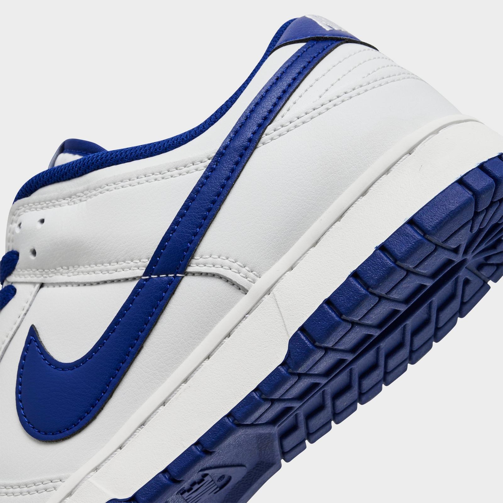 Men's Nike Dunk Low Retro Casual Shoes - Summit White/Summit White/Deep Royal Blue (HF5441-117)