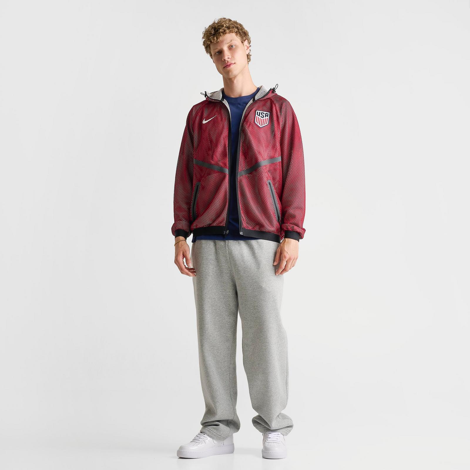 Men's Nike United States Dri-FIT Soccer Anthem Jacket - Team Red/Sail/Sail
