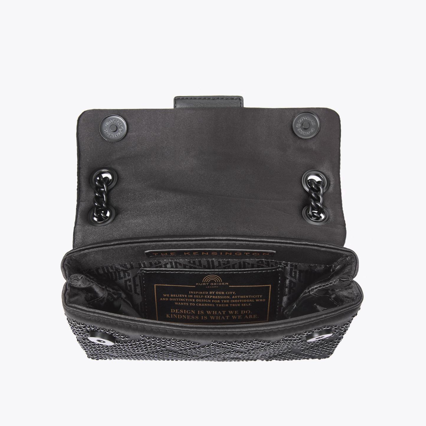 Kurt Geiger London Mini Crystal Kensington Bag - Black - view 5