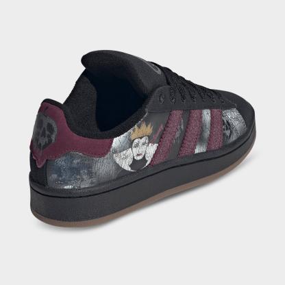 Big Kids' adidas Originals Campus 00s Casual Shoes - Black/Maroon/Gum - Back view