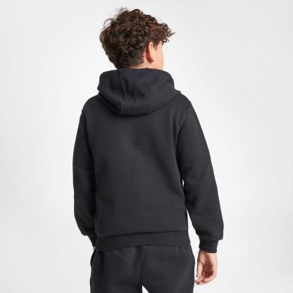 Big Kids' Nike Sportswear Club Fleece Pullover Hoodie - Black/White (FD3000B-010)
