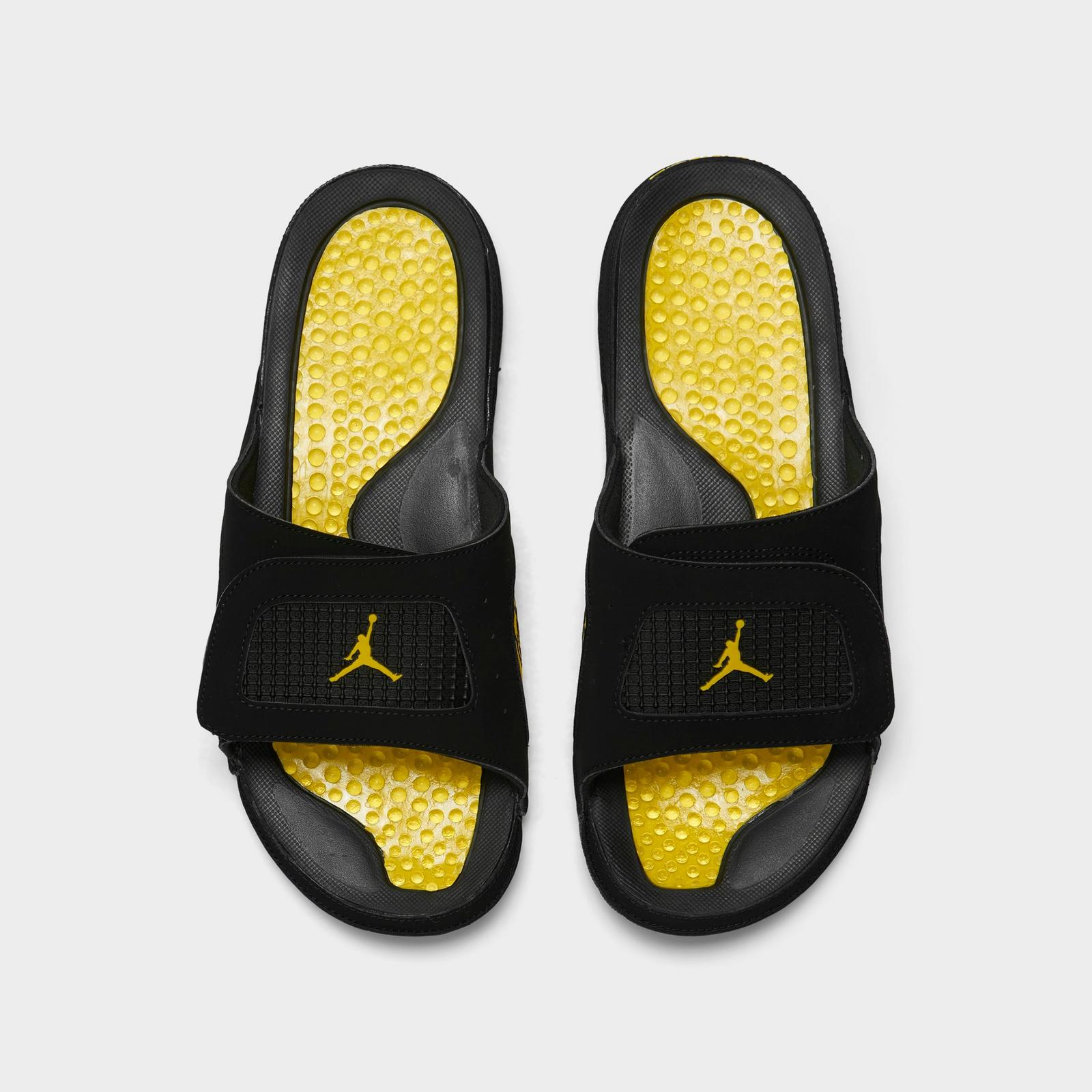 Men's Jordan Hydro 4 Retro Slide Sandals - Black/Tour Yellow - view 5