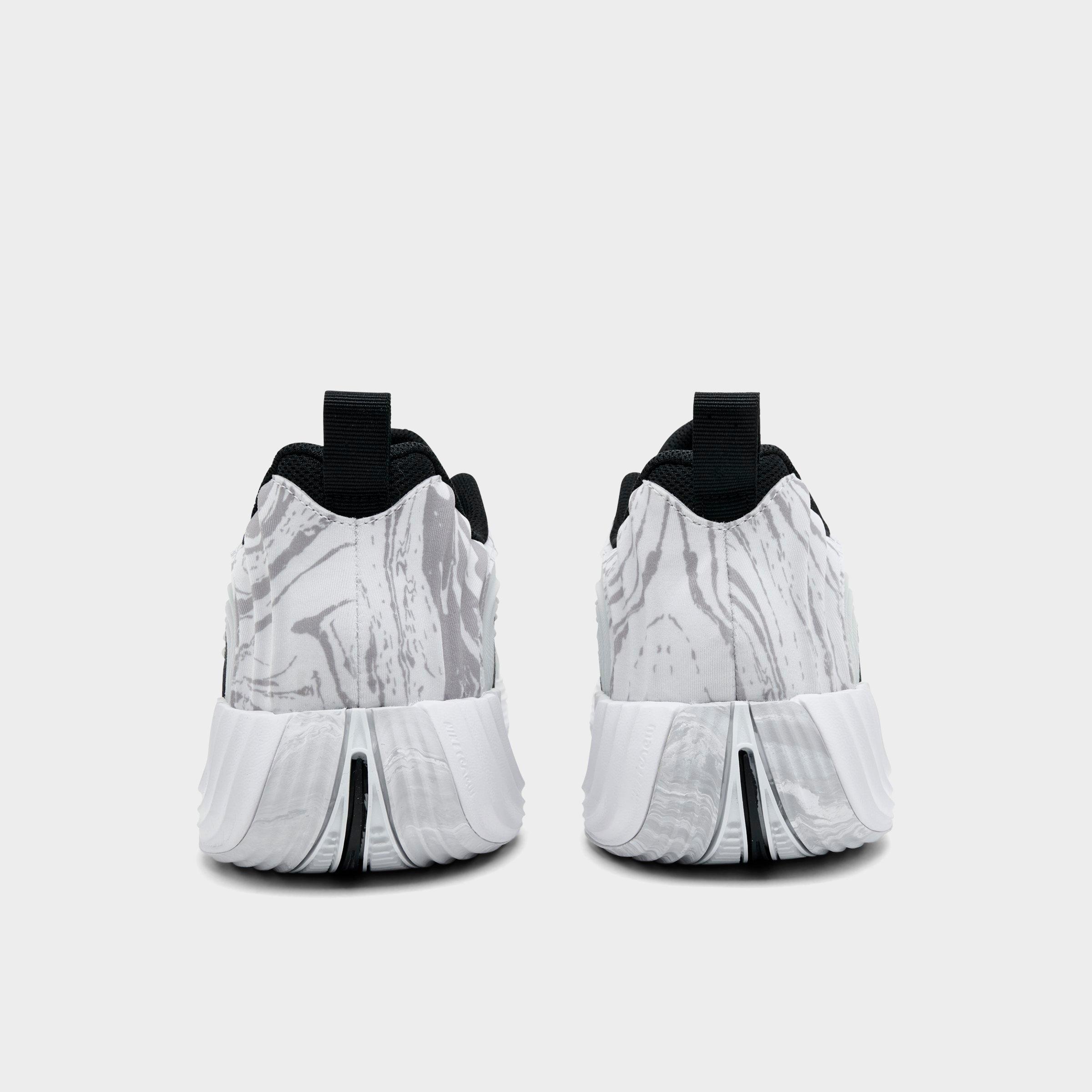 Men's Nithtke Giannis Immortality 5 Basketball Shoes - Part 1 - White/Off White/Light Smoke Grey/Metallic Silver - Back view