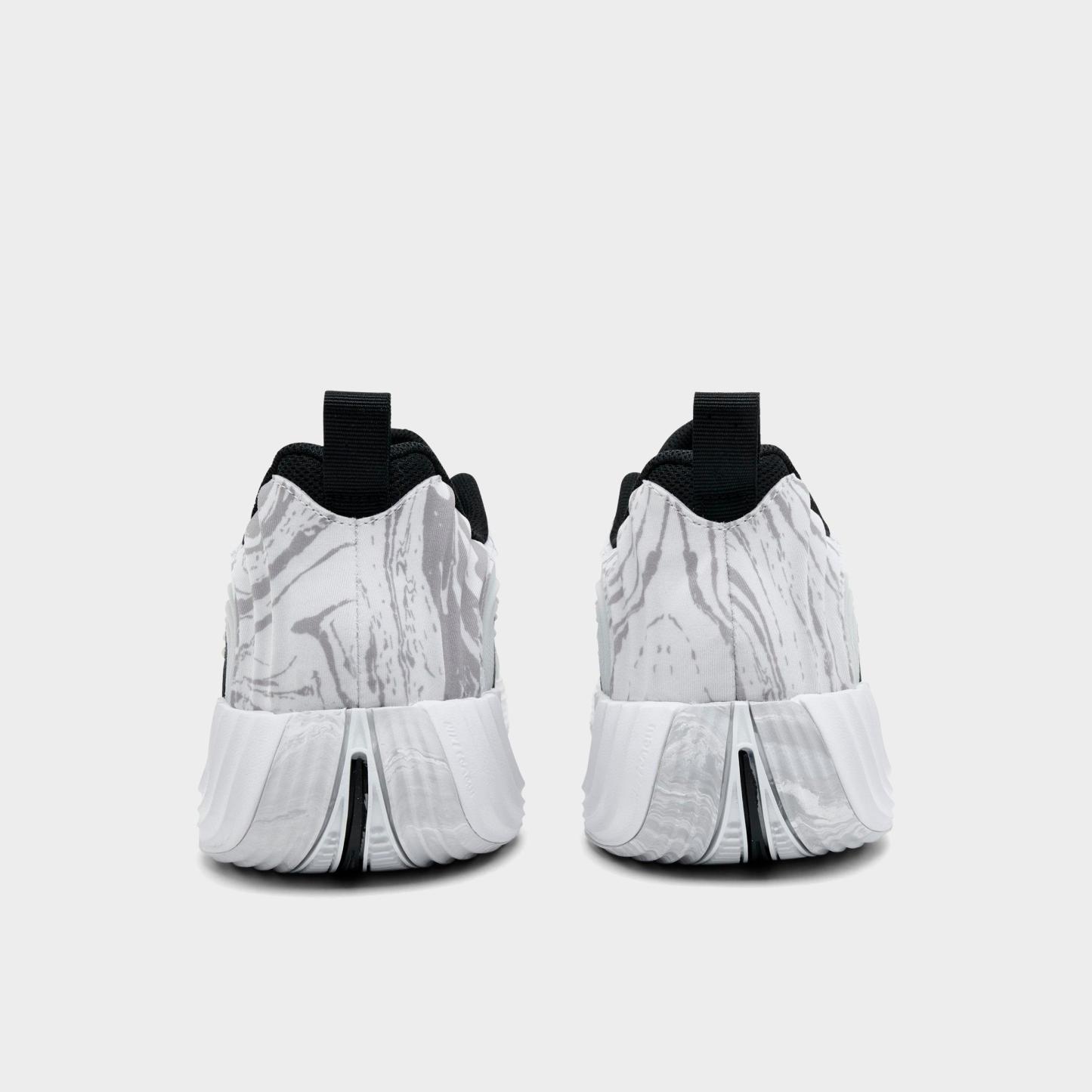 Men's Nithtke Giannis Immortality 5 Basketball Shoes - Part 1 - White/Off White/Light Smoke Grey/Metallic Silver - Back view