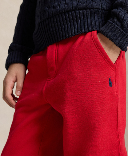 Polo Ralph Lauren Boys' 8-20 Cotton Fleece Drawstring Joggers - RL2000 Red