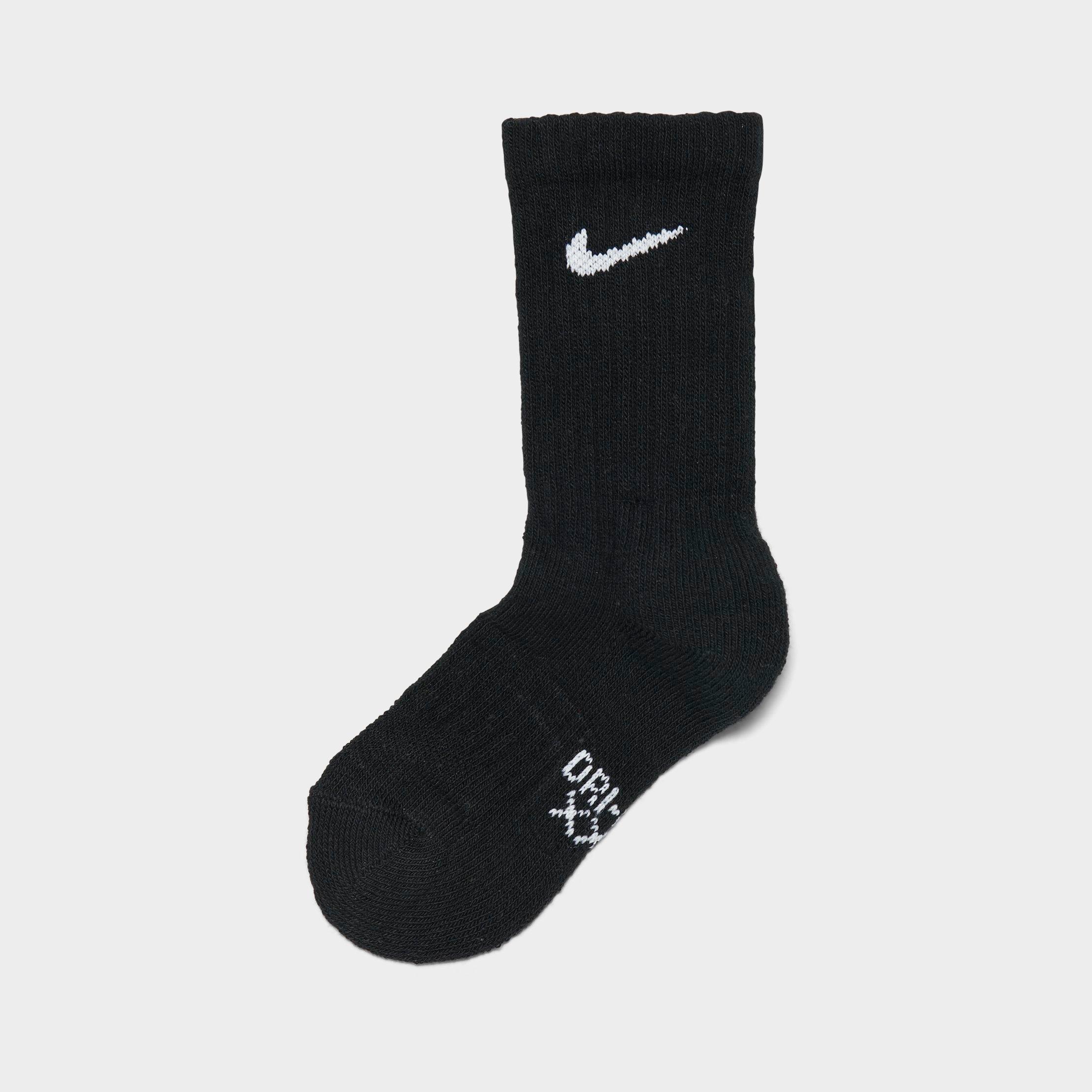 Kids' Toddler Nithtke Dri-FIT Crew Socks (6-Pack) - Black