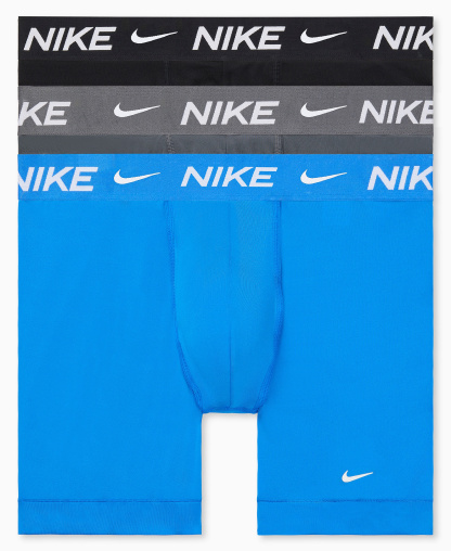 Nike Men's Essential Micro Boxer Briefs, 3-Pack - Photo Blue/Iron Gay/Black