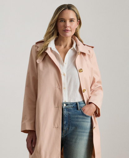 Lauren Ralph Lauren Women's Hooded Raincoat - Pink Rhodonite