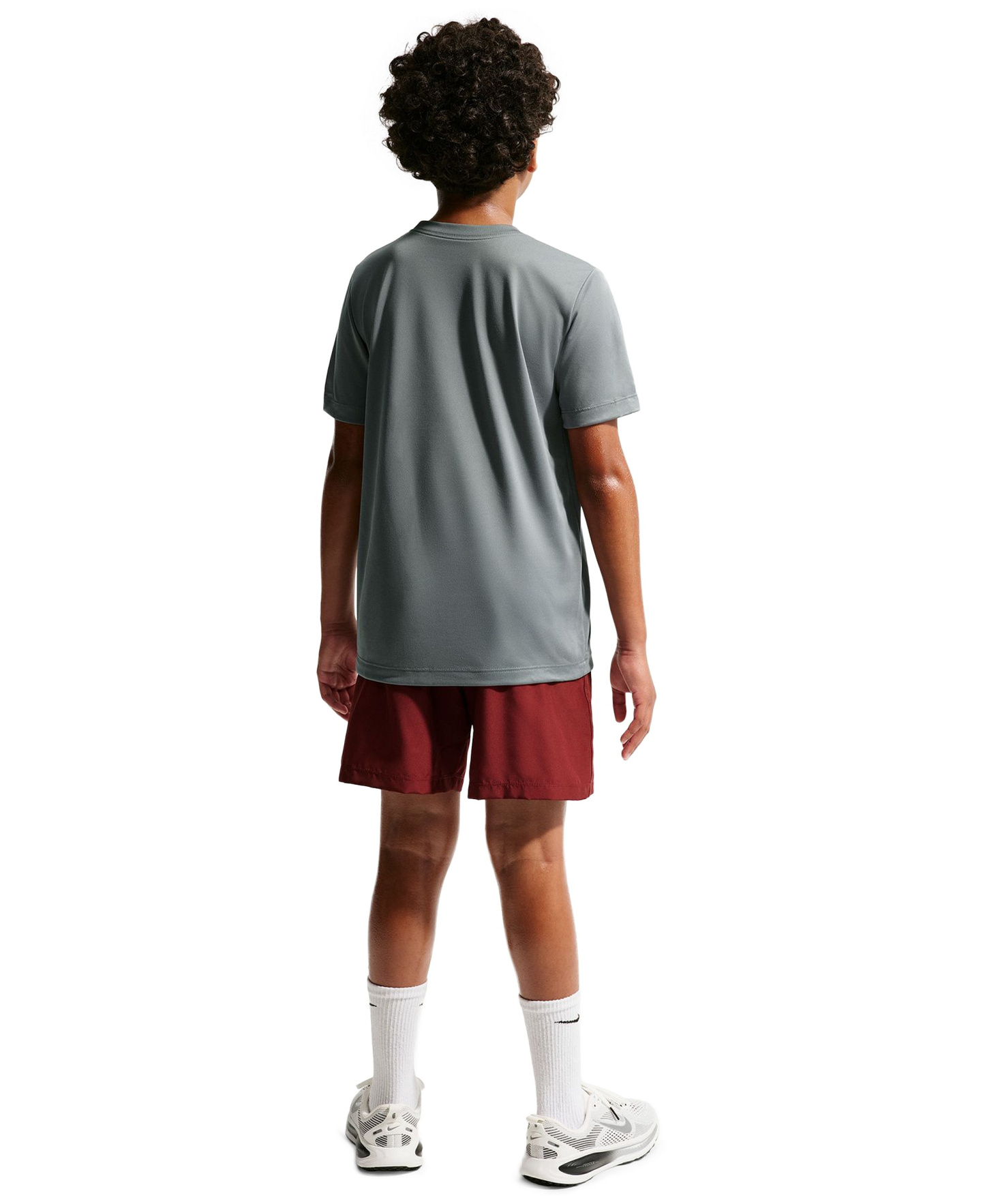 Nike Boys' and Girls' 6-20 Legend Dri-FIT Logo Graphic T-Shirt - Gray