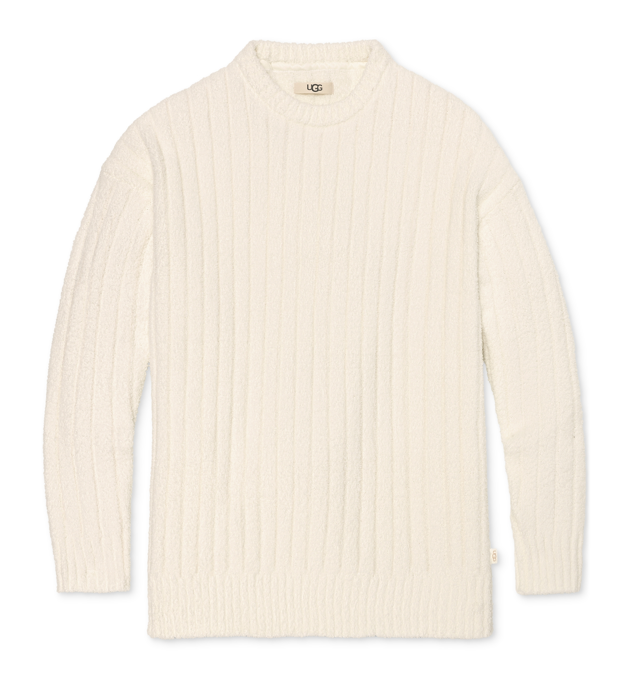 UGG Women's Riz Ribbed Long-Sleeve Knit Sleep Top - Cream
