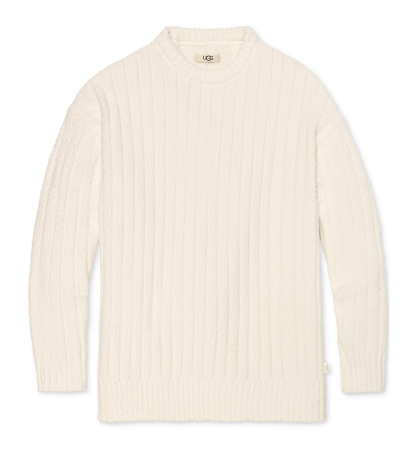 UGG Women's Riz Ribbed Long-Sleeve Knit Sleep Top - Cream