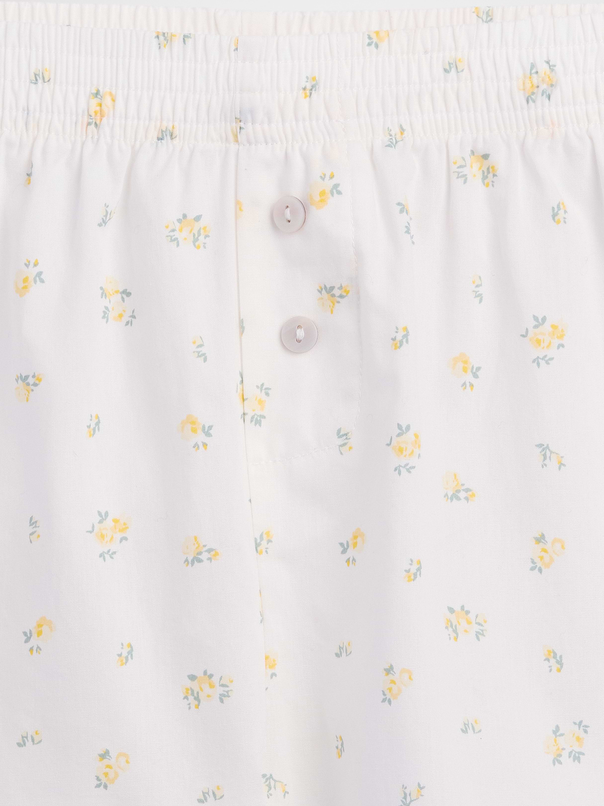 Poplin PJ Boxer Shorts - Yellow ditsy floral