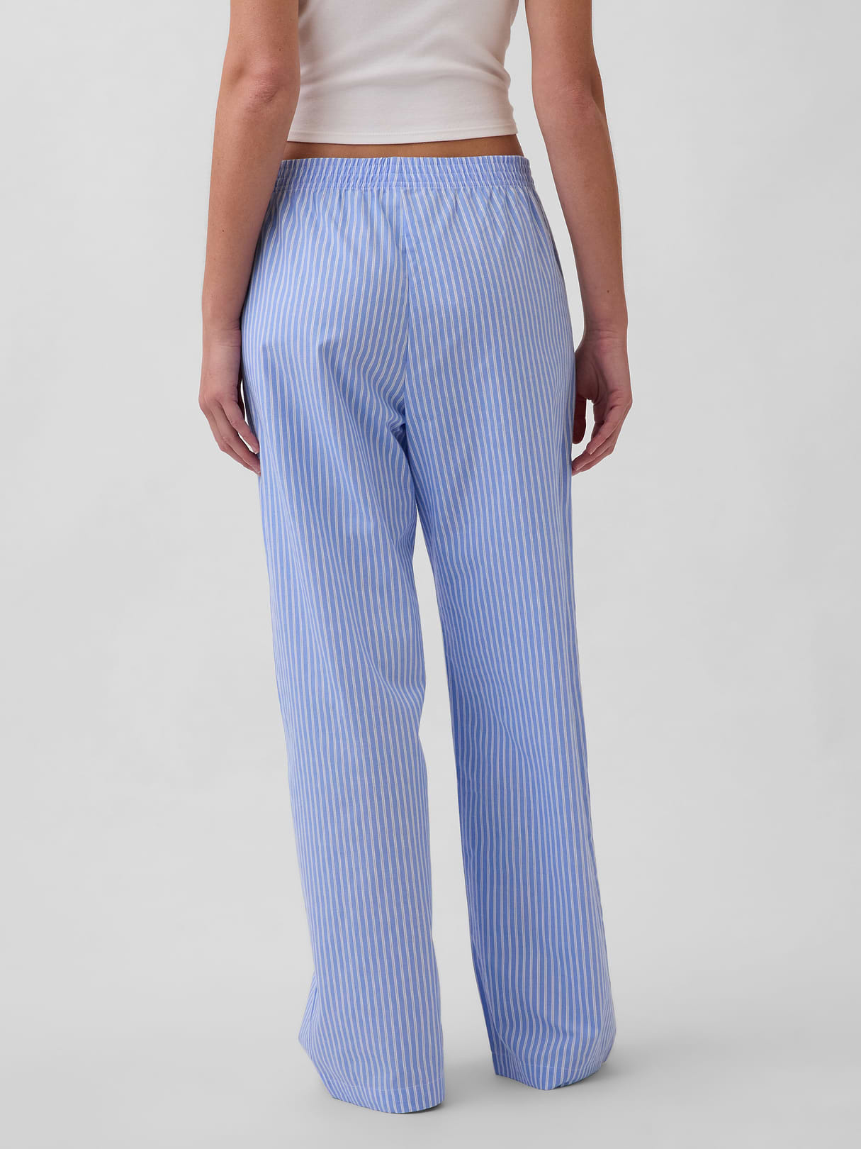 Poplin PJ Pants - Blue & white stripe