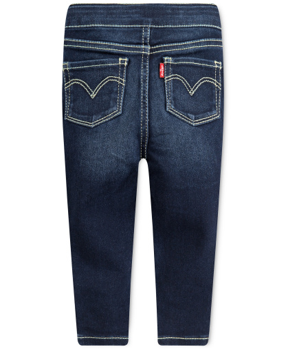 Levi's Little Girls Adjustable Waistband Stretch Jeggings - Dark Blue