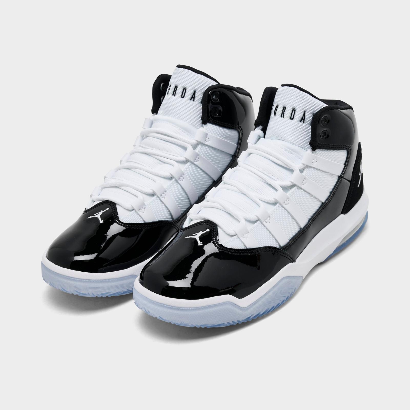 Big Kids' Jordan Max Aura Basketball Shoes - Black/White - view 2