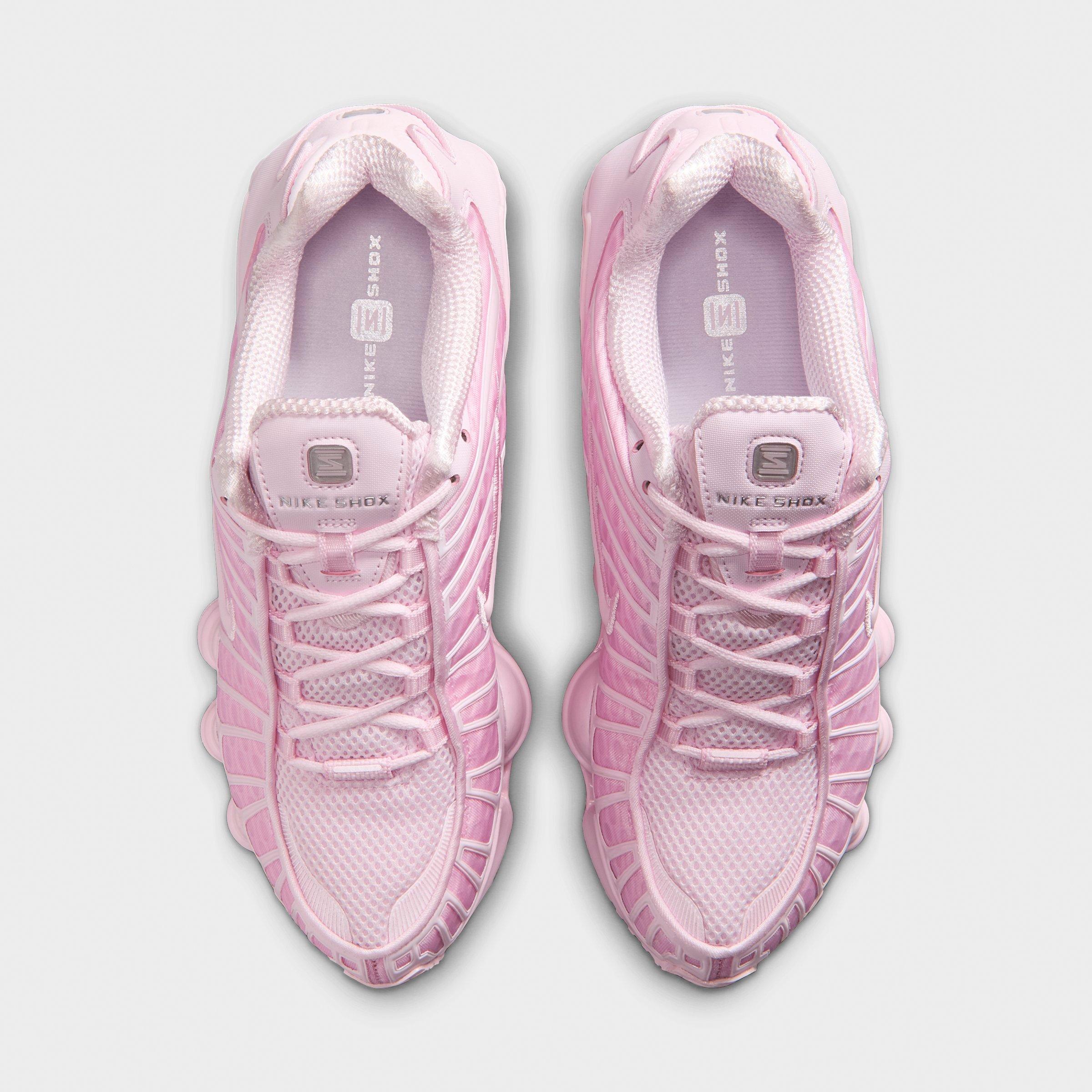 Women's Nithtke Shox TL Casual Shoes - Pink Foam/Metallic Silver/Pink Foam - Top view