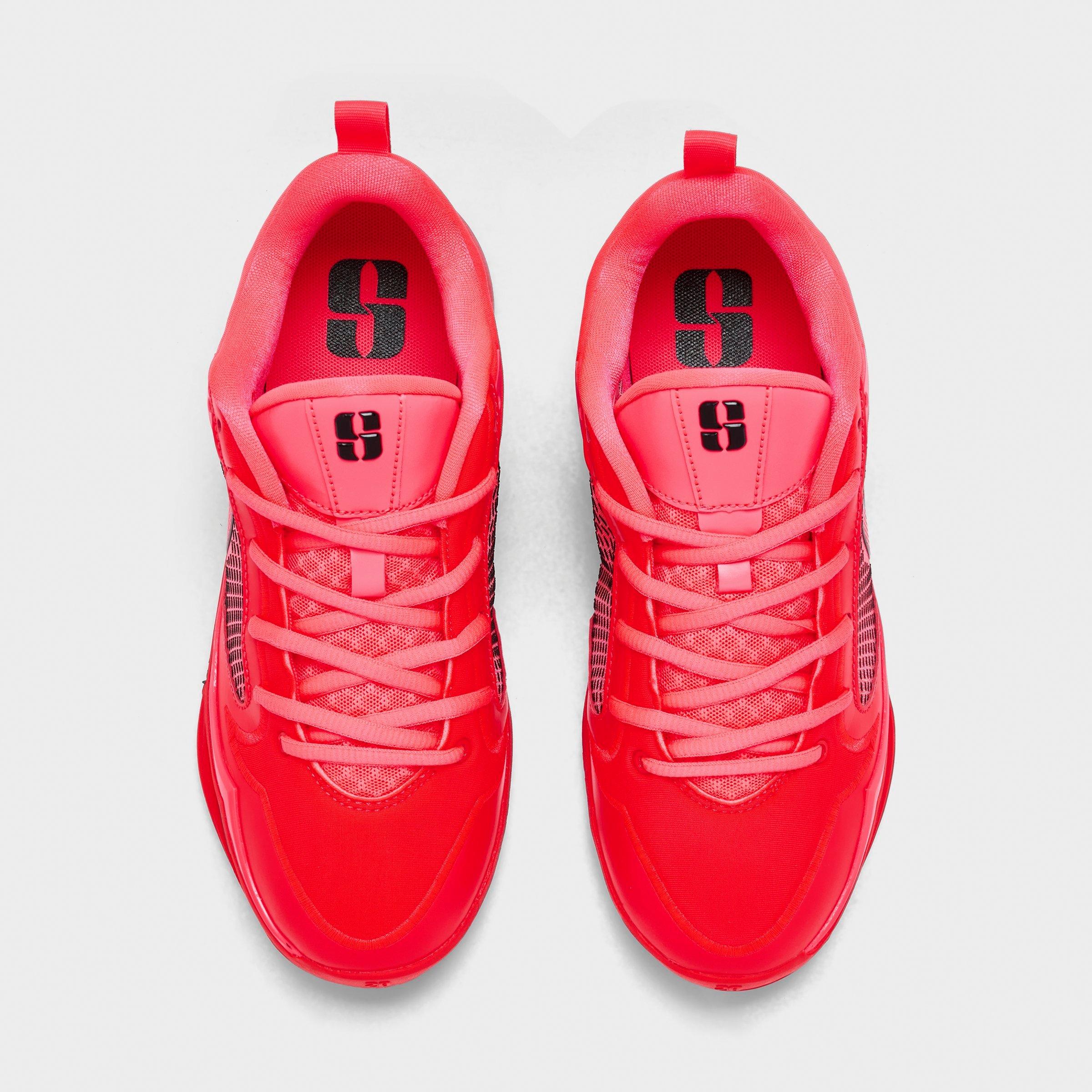 Big Kids' Nithtke Sabrina 4 SE Basketball Shoes - Bright Crimson/Black/Hot Punch/Infrared - Top view