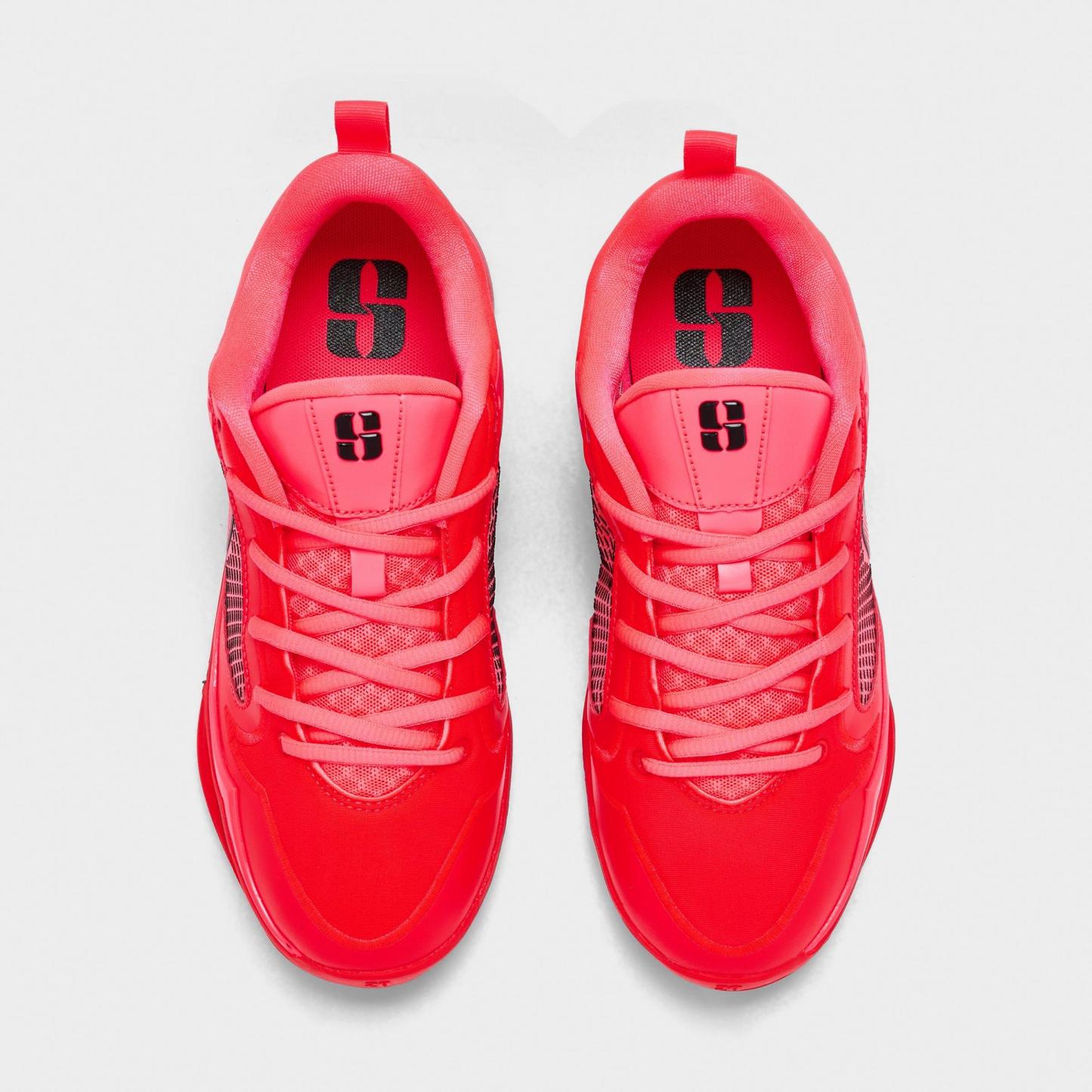Big Kids' Nithtke Sabrina 4 SE Basketball Shoes - Bright Crimson/Black/Hot Punch/Infrared - Top view