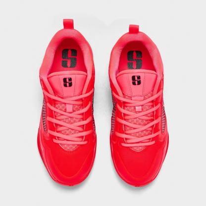Big Kids' Nithtke Sabrina 4 SE Basketball Shoes - Bright Crimson/Black/Hot Punch/Infrared - Top view