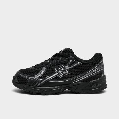 Kids' Toddler New Balance 740 Stretch Lace Casual Shoes - Black/Silver Metallic - view 1