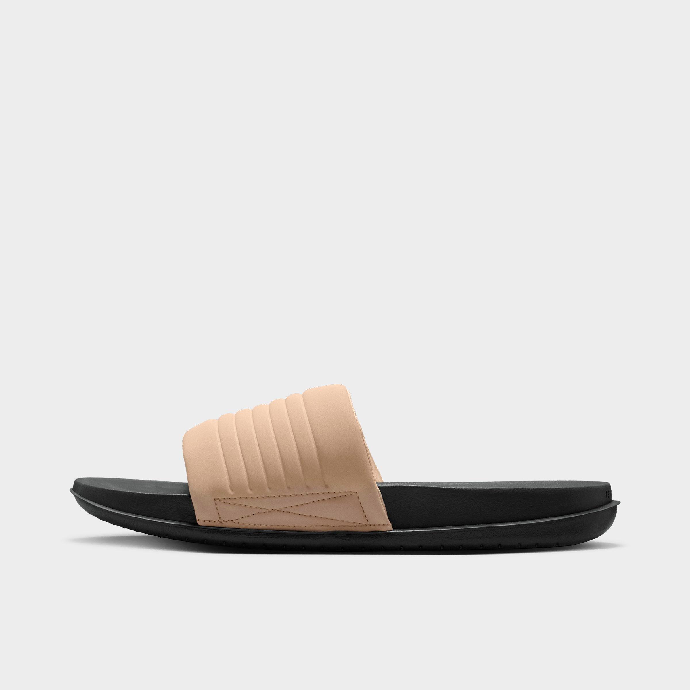 Men's Nithtke Offcourt Adjust Slide Sandals - Anthracite/Linen/Mink Brown - Left shoe facing left. Outside of the shoe.