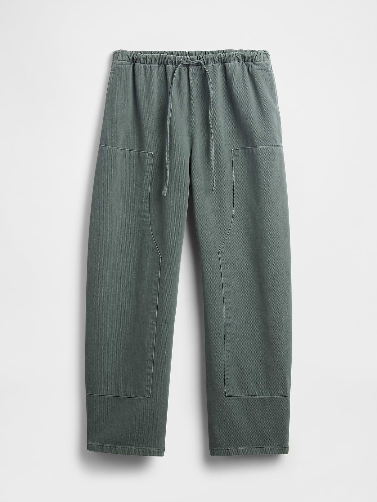Easy Double-Knee Barrel Pants - District green