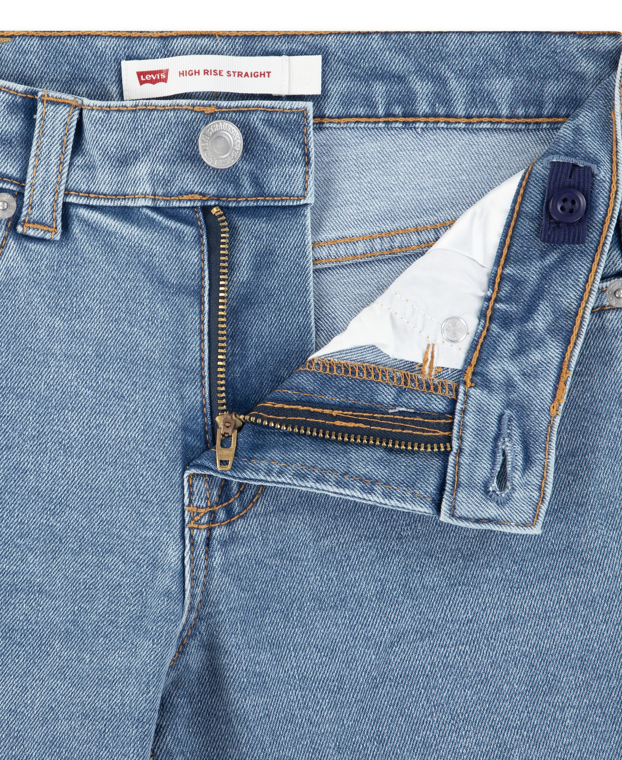 Levi's Girls' 7-16 Lace Up High-Rise Straight Jeans - Good Grades