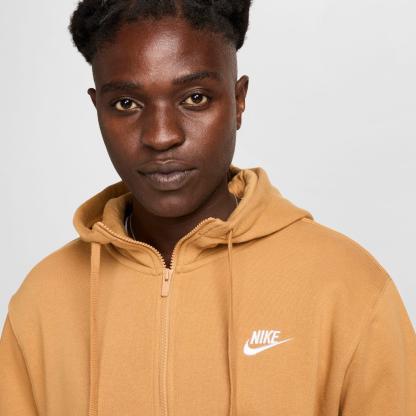 Nithtke Sportswear Club Fleece Full-Zip Hoodie - Flax/Flax/White