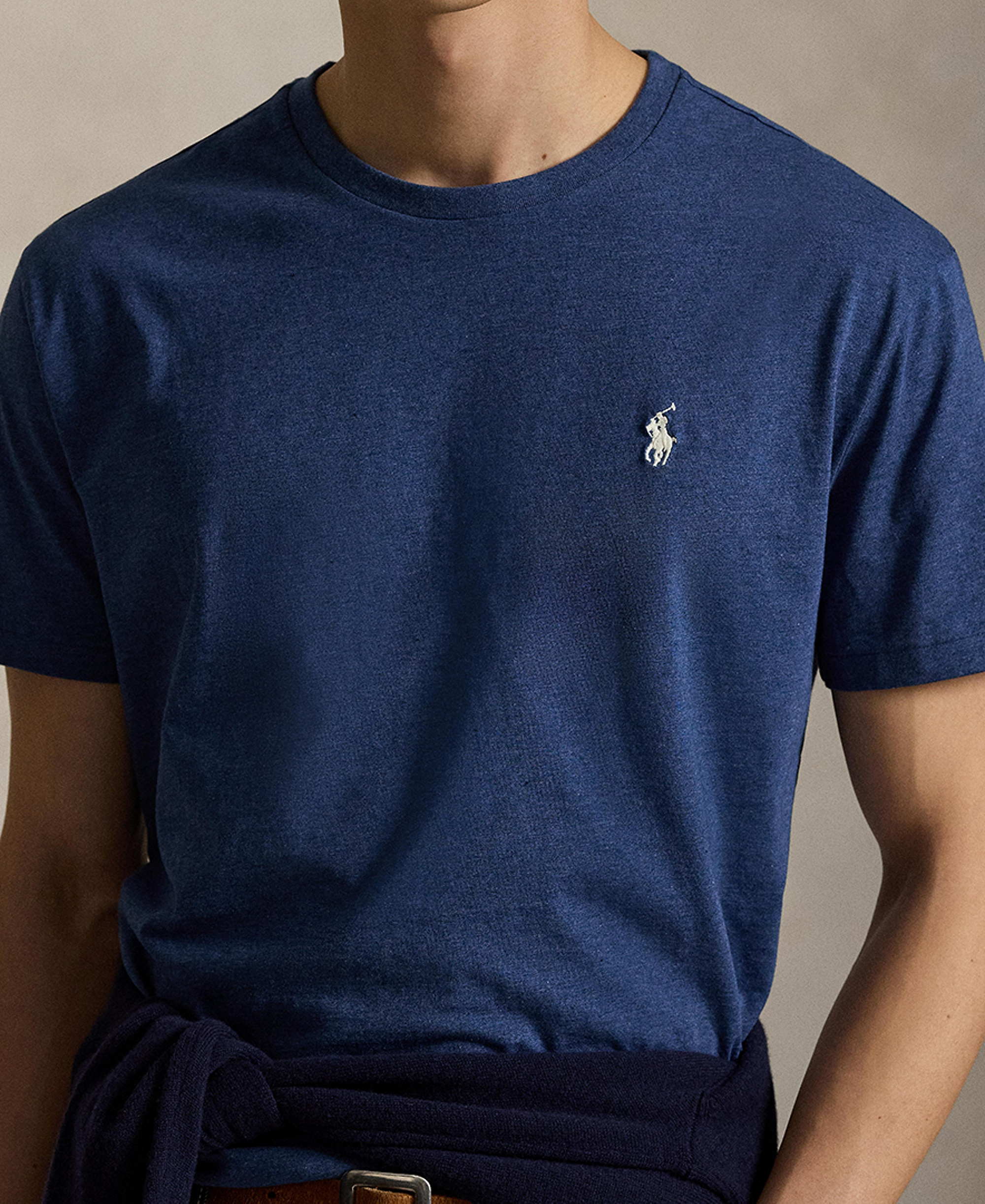 Polo Ralph Lauren Men's Embroidered Pony Classic-Fit T-Shirt - Derby Blue Heather