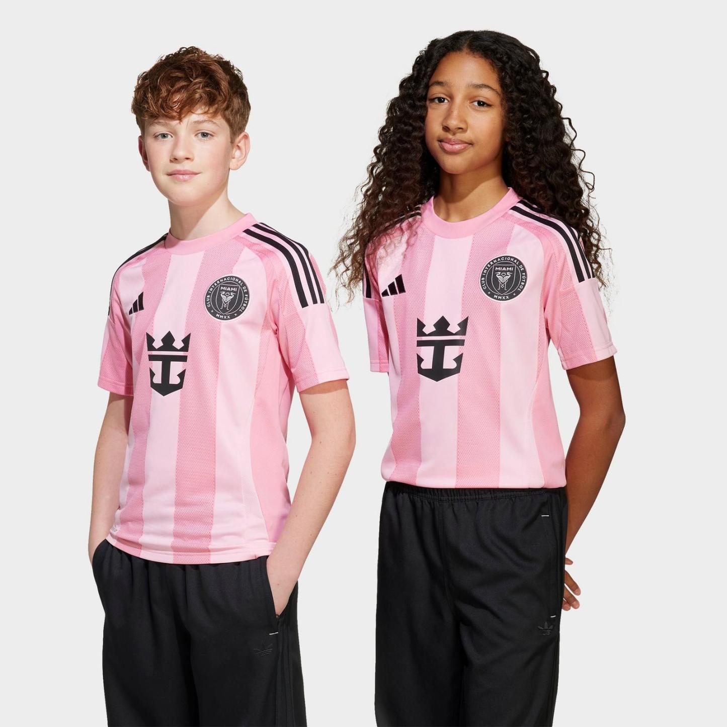 Big Kids' adidas Inter Miami CF 25-26 Away Soccer Jersey - Easy Pink - view 3