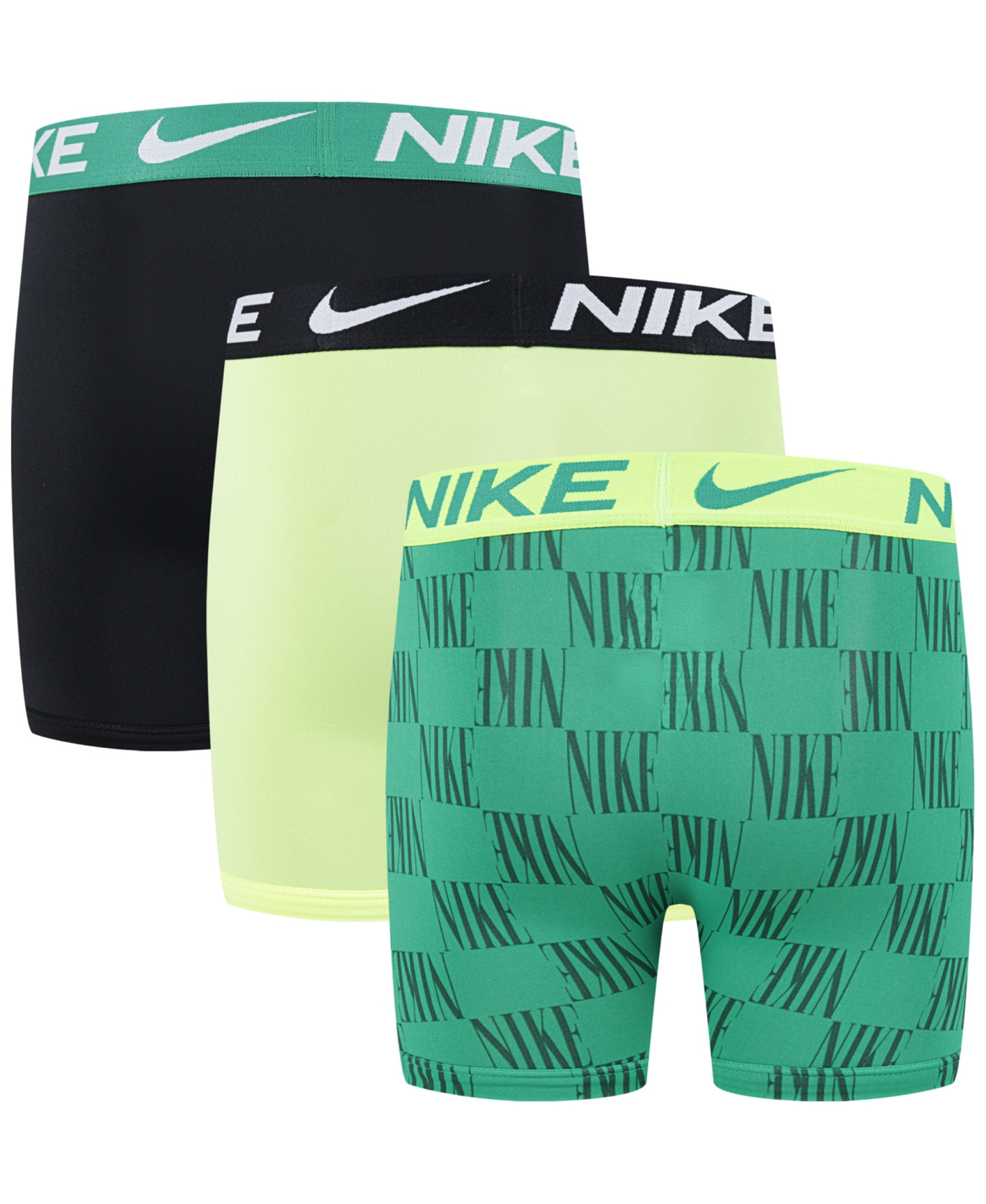 Nike Boys' 8-20 Essential Dri-FIT Boxer Briefs, 3-Pack - Green/Black