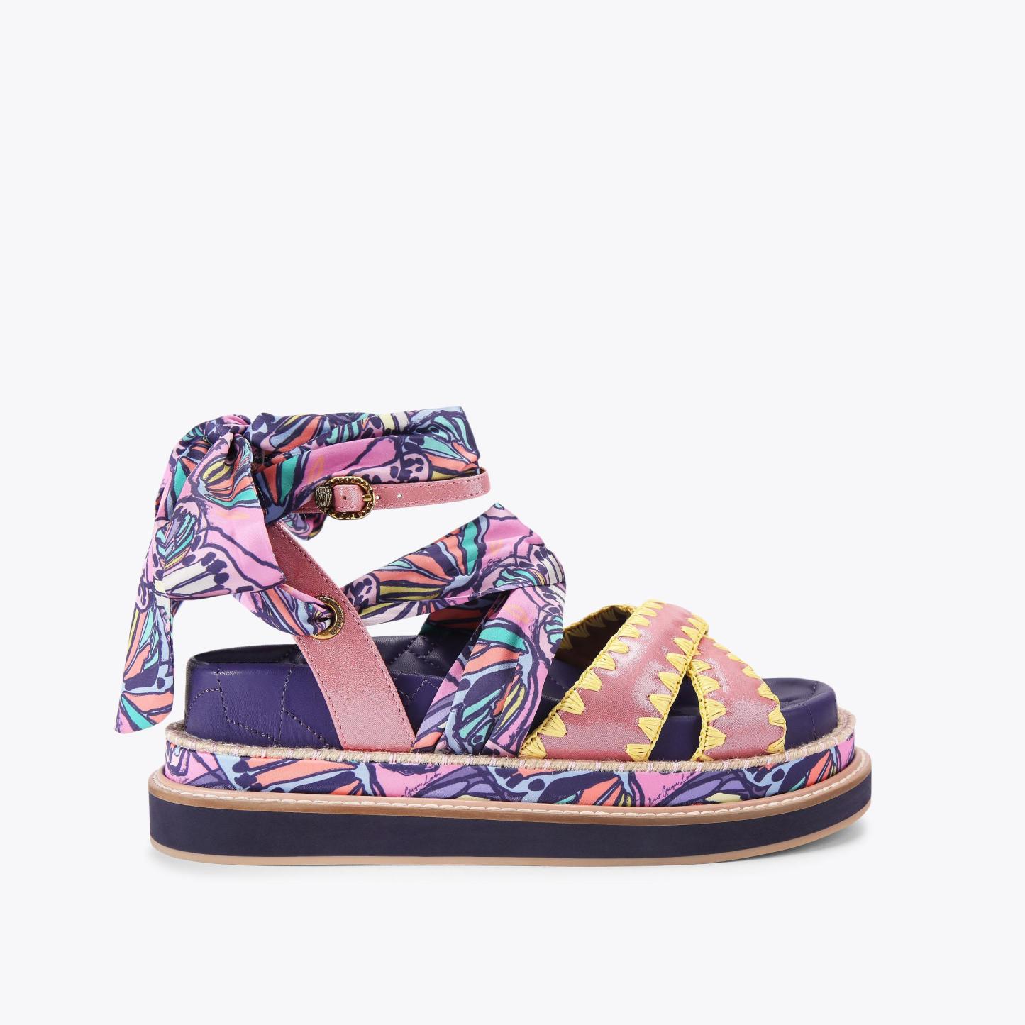 Kurt Geiger London Orson Cross Scarf Sandal - Pink