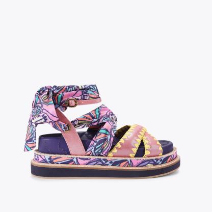 Kurt Geiger London Orson Cross Scarf Sandal - Pink