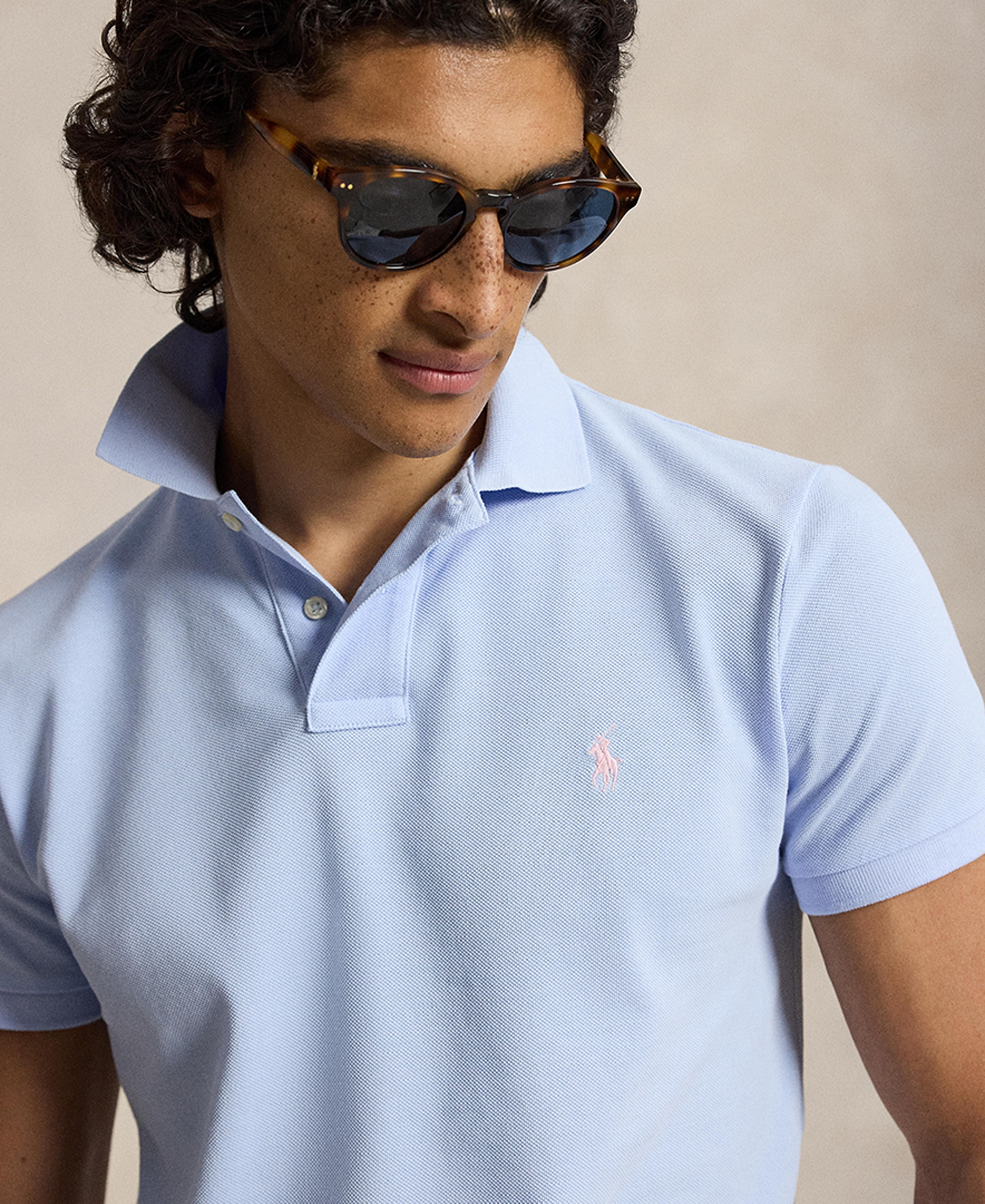Polo Ralph Lauren Men's Classic-Fit Mesh Polo Shirt - Pebble Blue/C3115