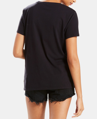 Levi's Women's Perfect Graphic Logo Cotton T-Shirt - Black