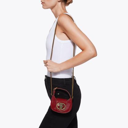 Kurt Geiger London Micro Chelsea Hobo Bag - Red - view 2