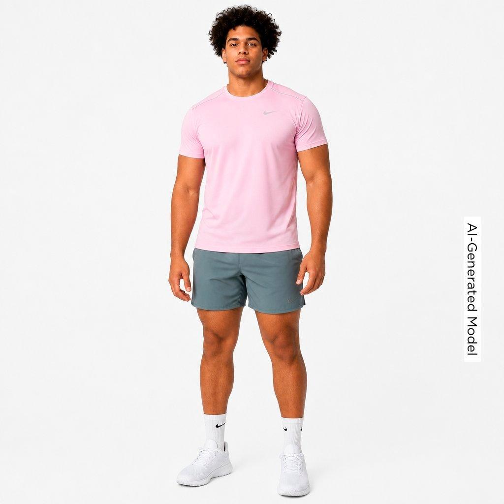 Men's Nithtke Miler Dri-FIT Running T-Shirt - Pink Foam
