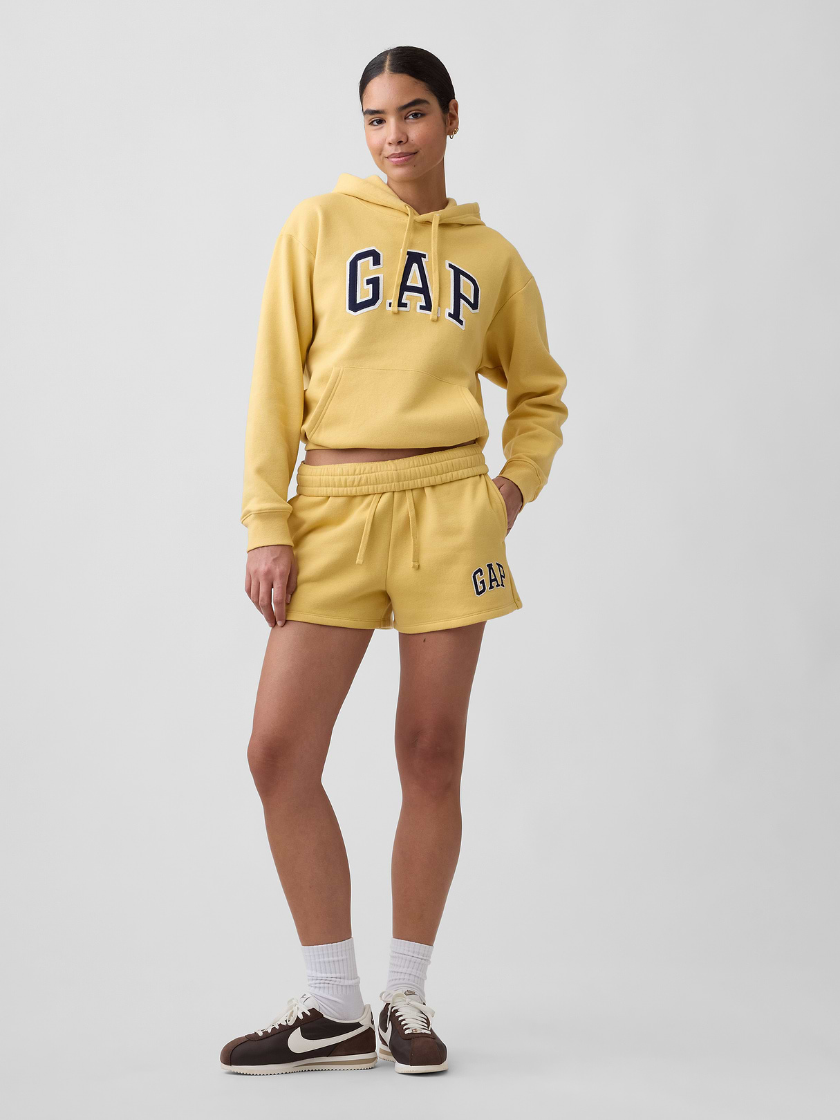 Relaxed Gap Logo Hoodie - French almond yellow