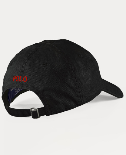 Polo Ralph Lauren Women's The Iconic Cotton Chino Ball Cap - Polo Black/RL Red