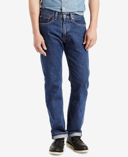 Levi's Men's 505™ Non-Stretch Regular Fit Jeans - Dark Stonewash