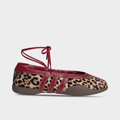 Women's adidas Originals Taekwondo Mei Ballet Casual Shoes - White/Off White/Team Victory Red - Left shoe facing left. Outside of the shoe.