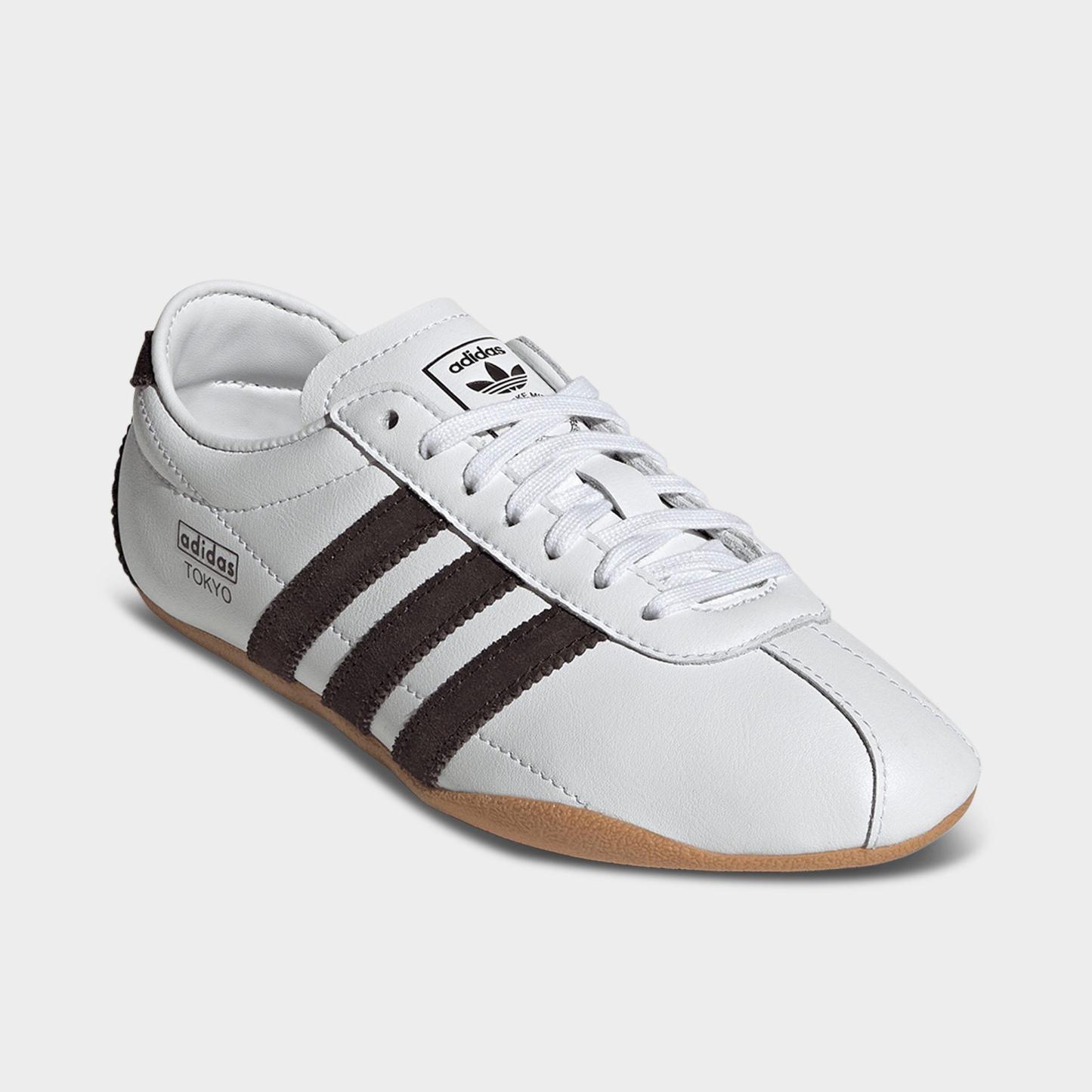 Big Kids' adidas Originals Tokyo Casual Shoes - Cloud White/Aurora Coffee/Gum - Both shoes facing left