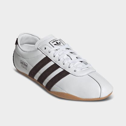 Big Kids' adidas Originals Tokyo Casual Shoes - Cloud White/Aurora Coffee/Gum - Both shoes facing left