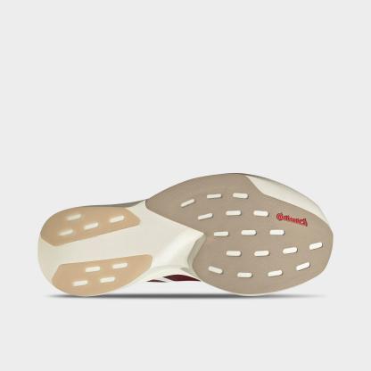 Women's adidas Adizero EVO SL Woven Running Shoes - Part 1 - Off White/Shadow Red/Collegiate Green - Bottom view