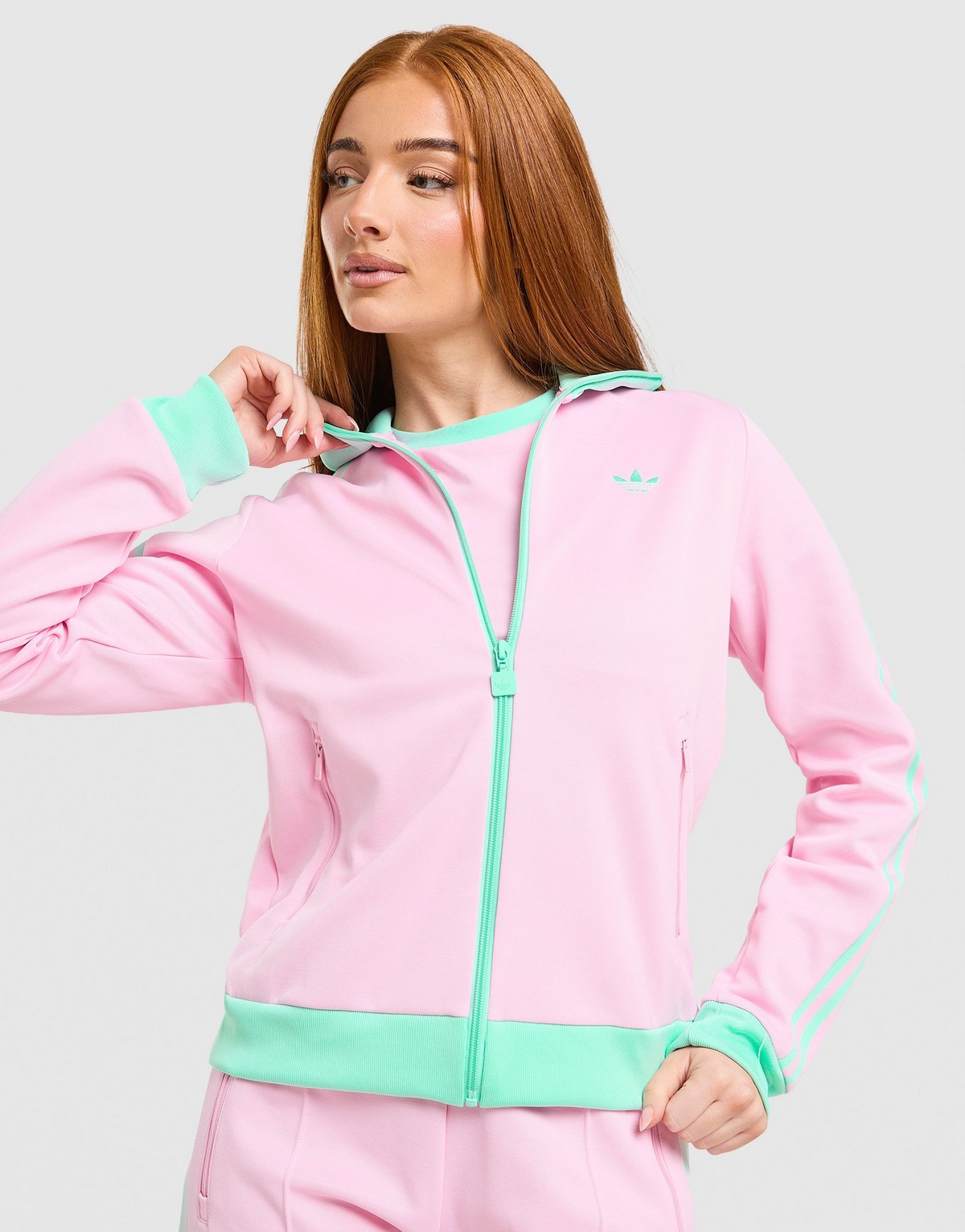 adidas Originals Classic Full Zip Track Top - Pink - view 4